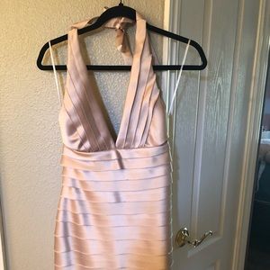 Gold BCBC Halter Bandage Dress - Size 2